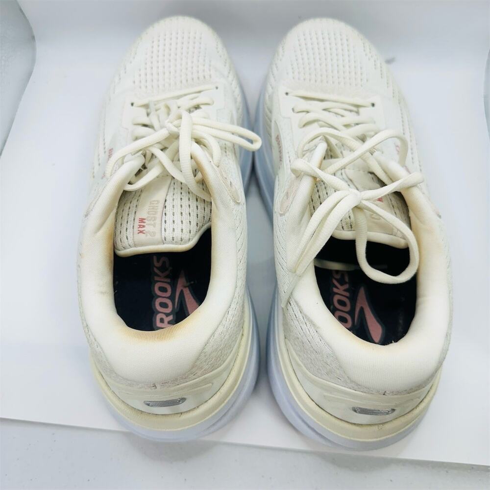 Brooks Ghost Max 2 Women's Running Walking Shoes Coconut Milk/Gray Wide Size 11 - Picture 5 of 9